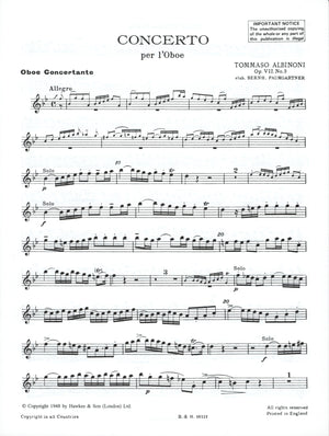 Albinoni: Oboe Concerto, Op. 7, No. 3