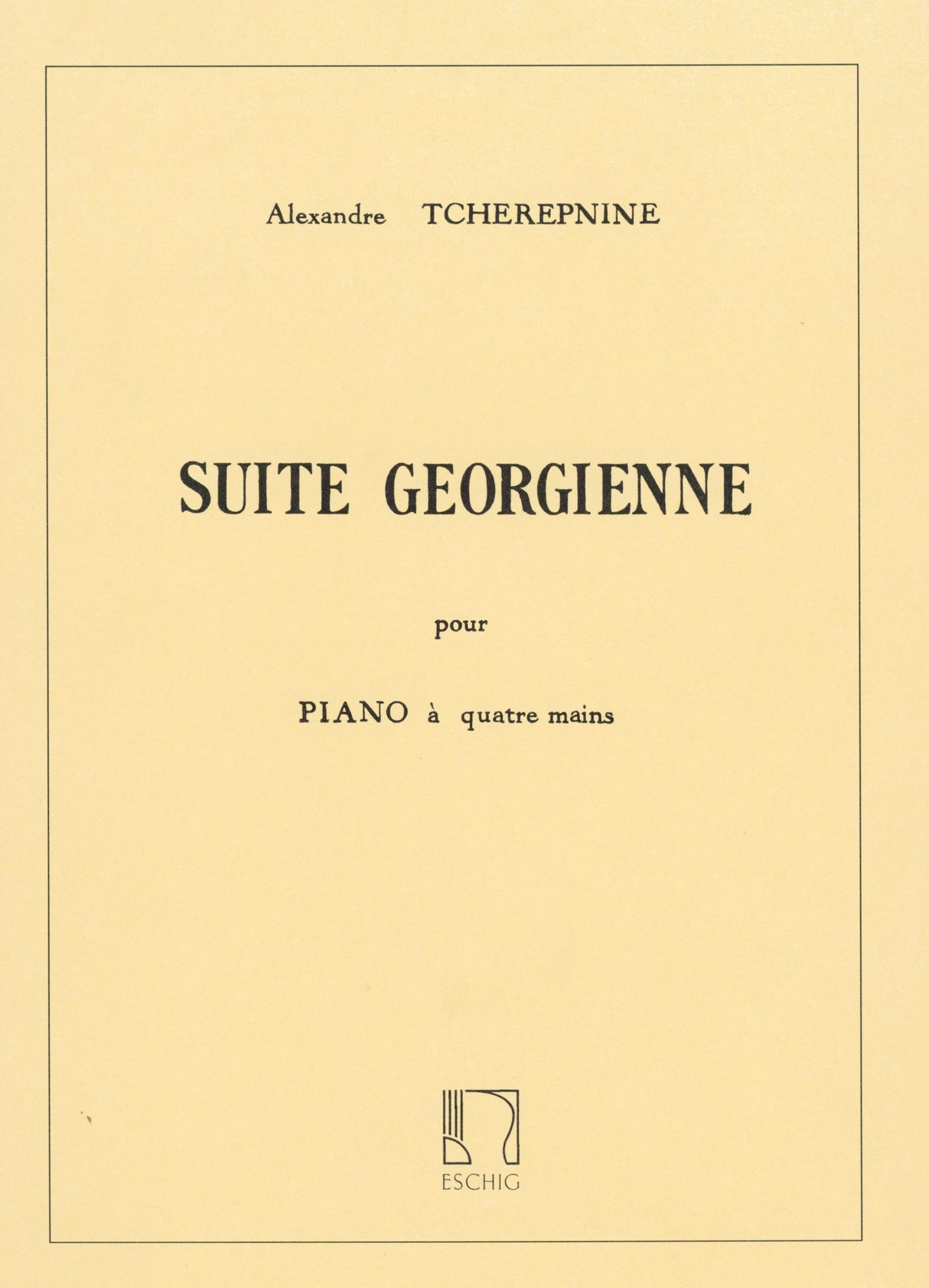 Tcherepnin: Suite Georgienne, Op. 57 (arr. for piano 4-hands)