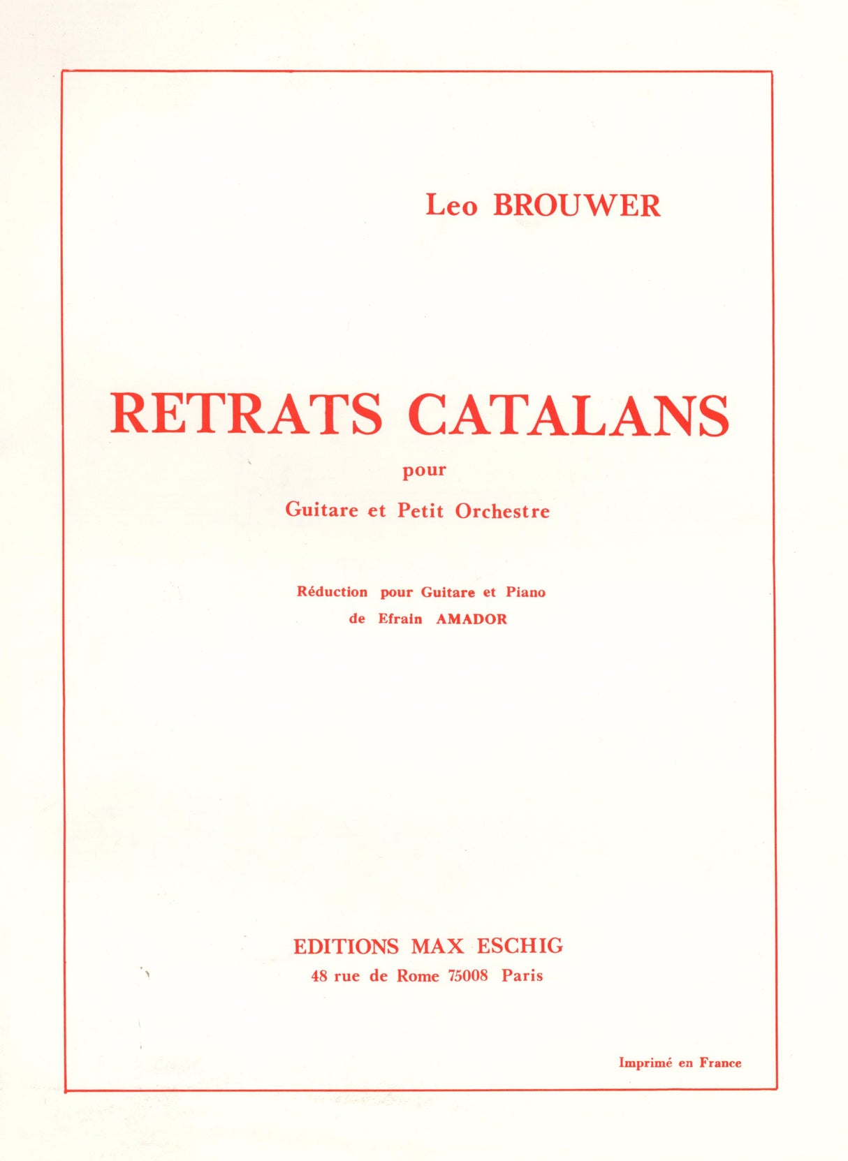Brouwer: Retrats Catalans