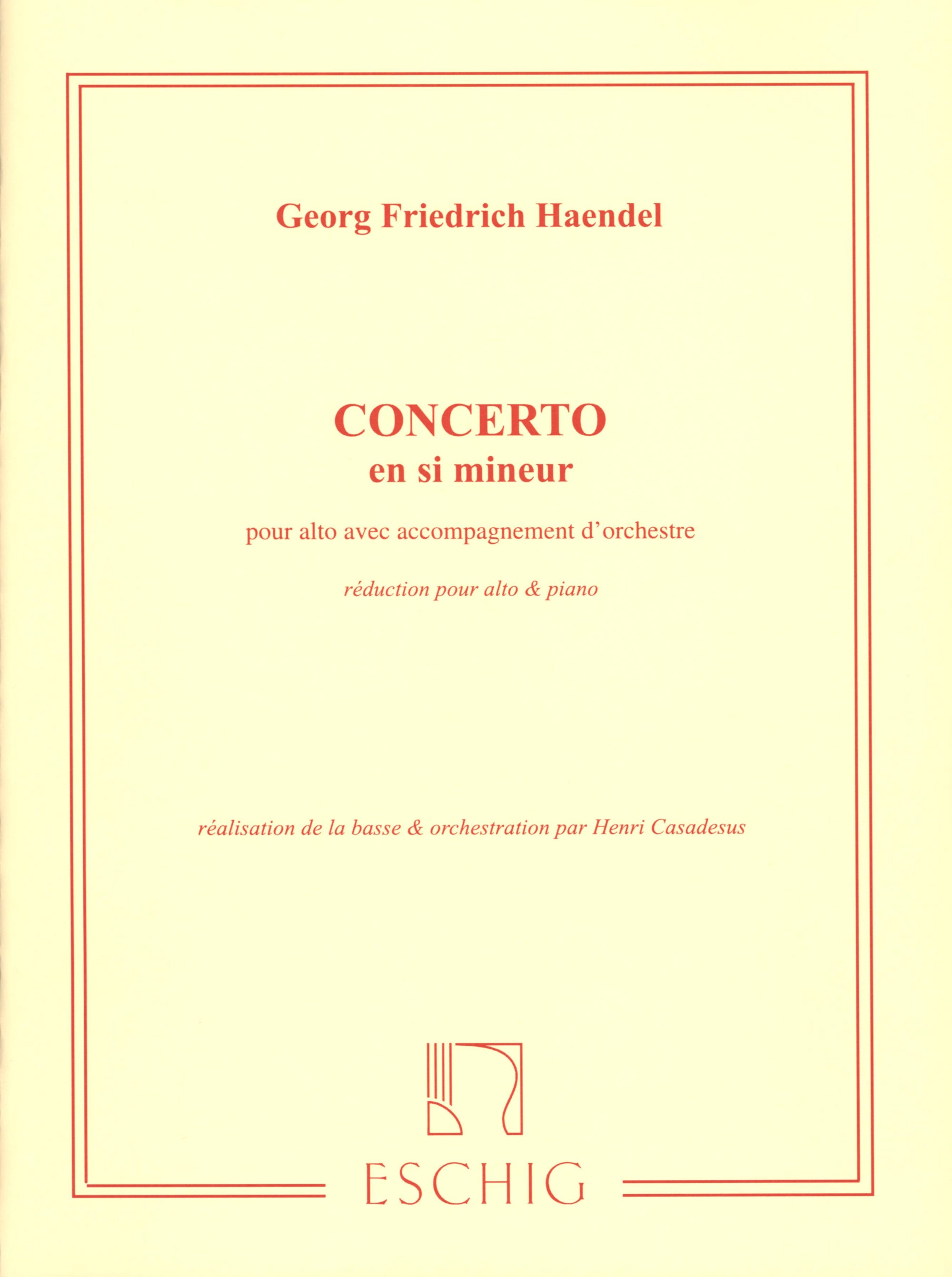 Handel-Casadesus: Viola Concerto in B Minor