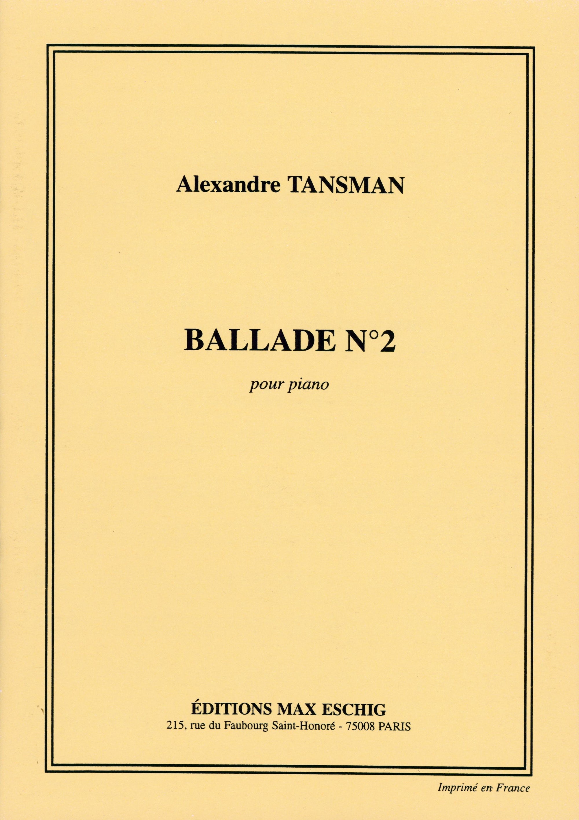 Tansman: Ballade No. 2