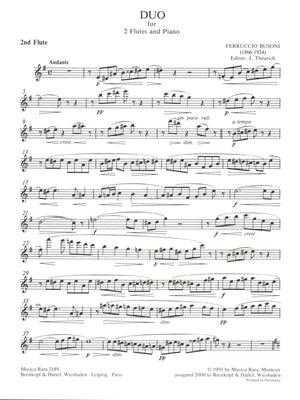 Busoni: Duet in E Minor, Op. 43, BV 156