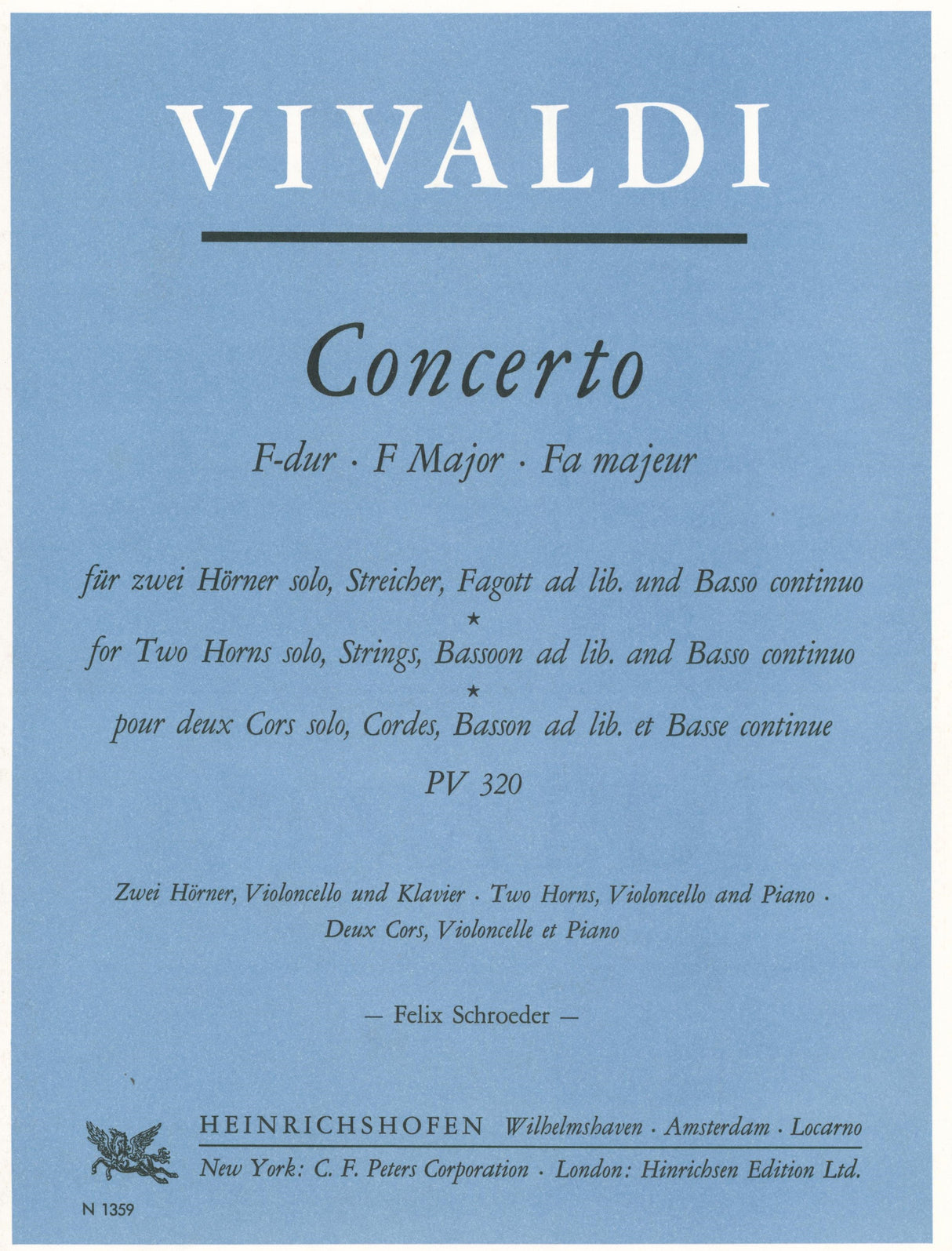 Vivaldi: Concerto for 2 Horns in F Major, RV 538