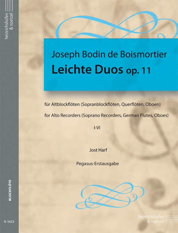 Boismortier: 6 Easy Duos, Op. 11 Nos. 1-6 (arr. for 2 recorders)