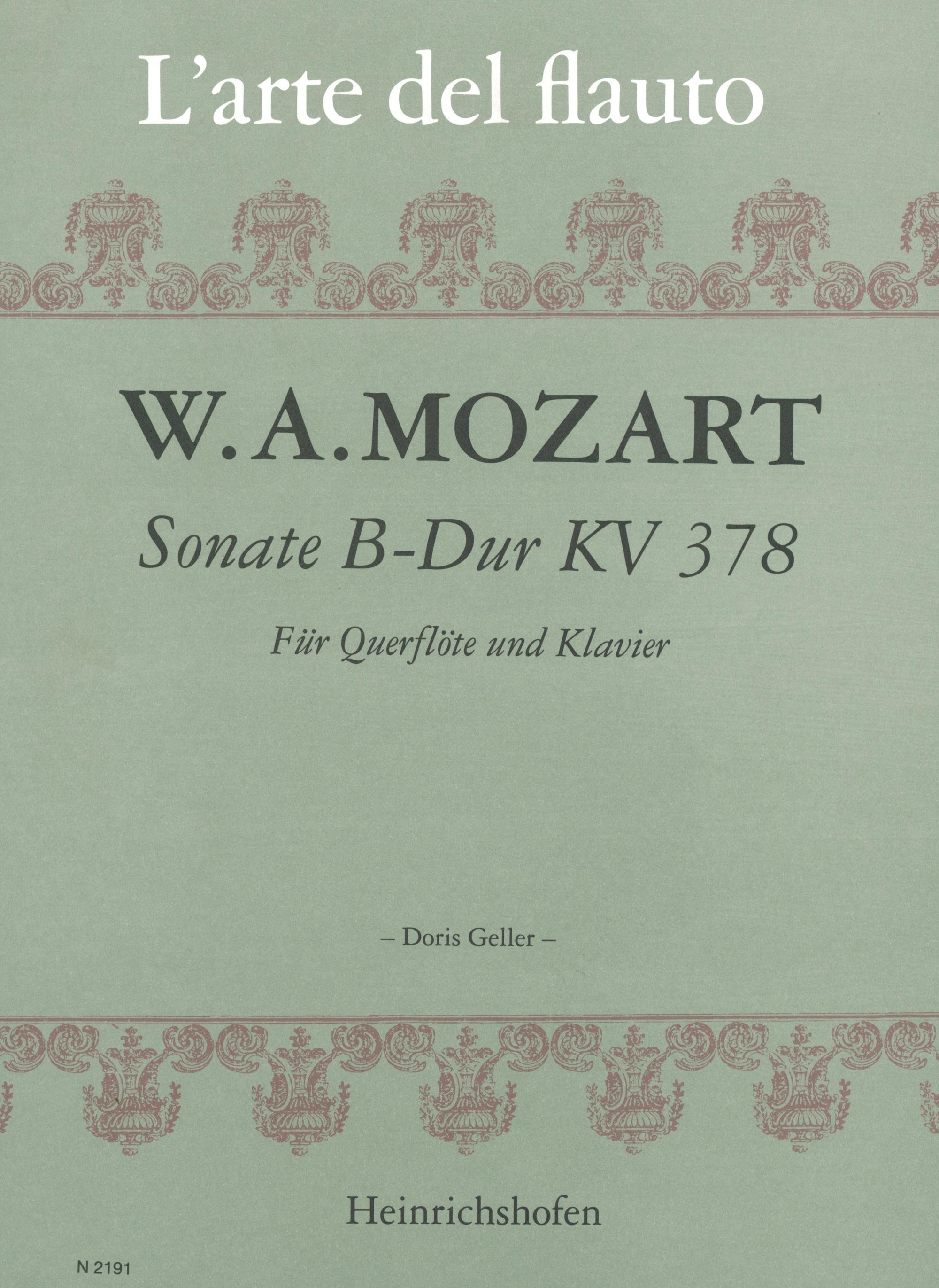 Mozart: Sonata in B-flat Major, K. 378 (arr. for flute & piano)