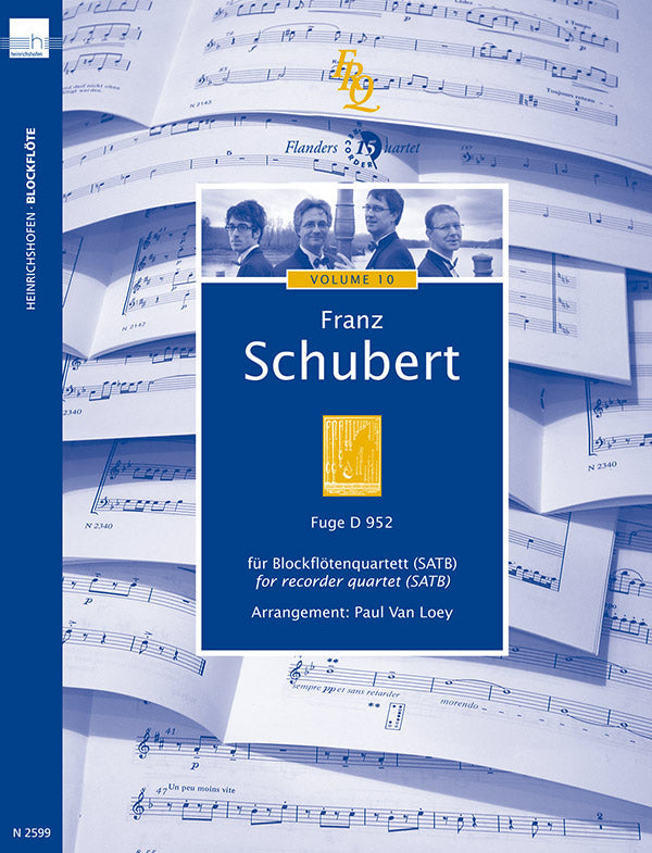 Schubert: Fugue in E Minor, D 952 (arr. for SATB recorder)