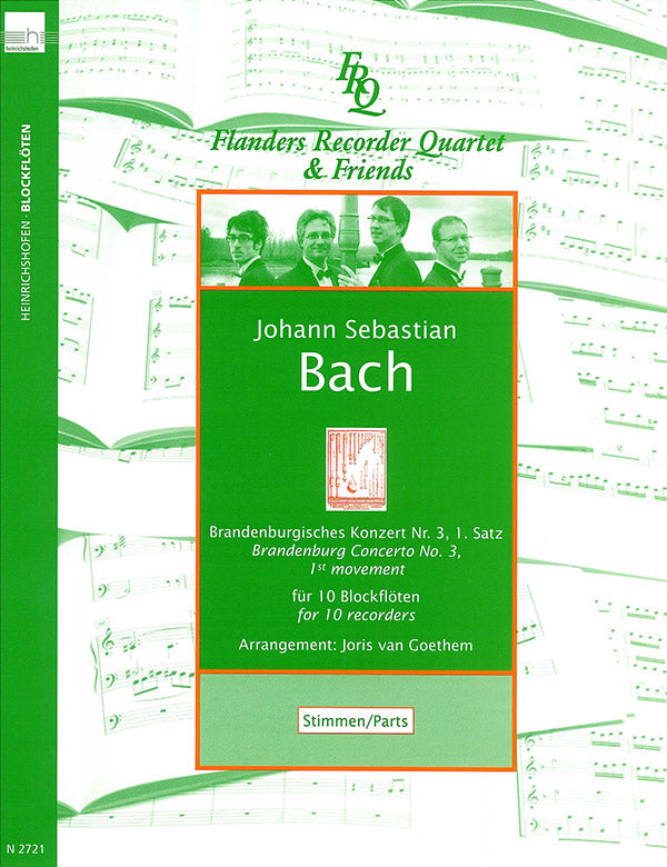Bach: 1st Movement from Brandenburg Concerto No. 3 (arr. for 10 recorders)
