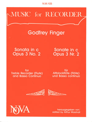 Finger: Recorder Sonata in C Minor, Op. 3 No. 2