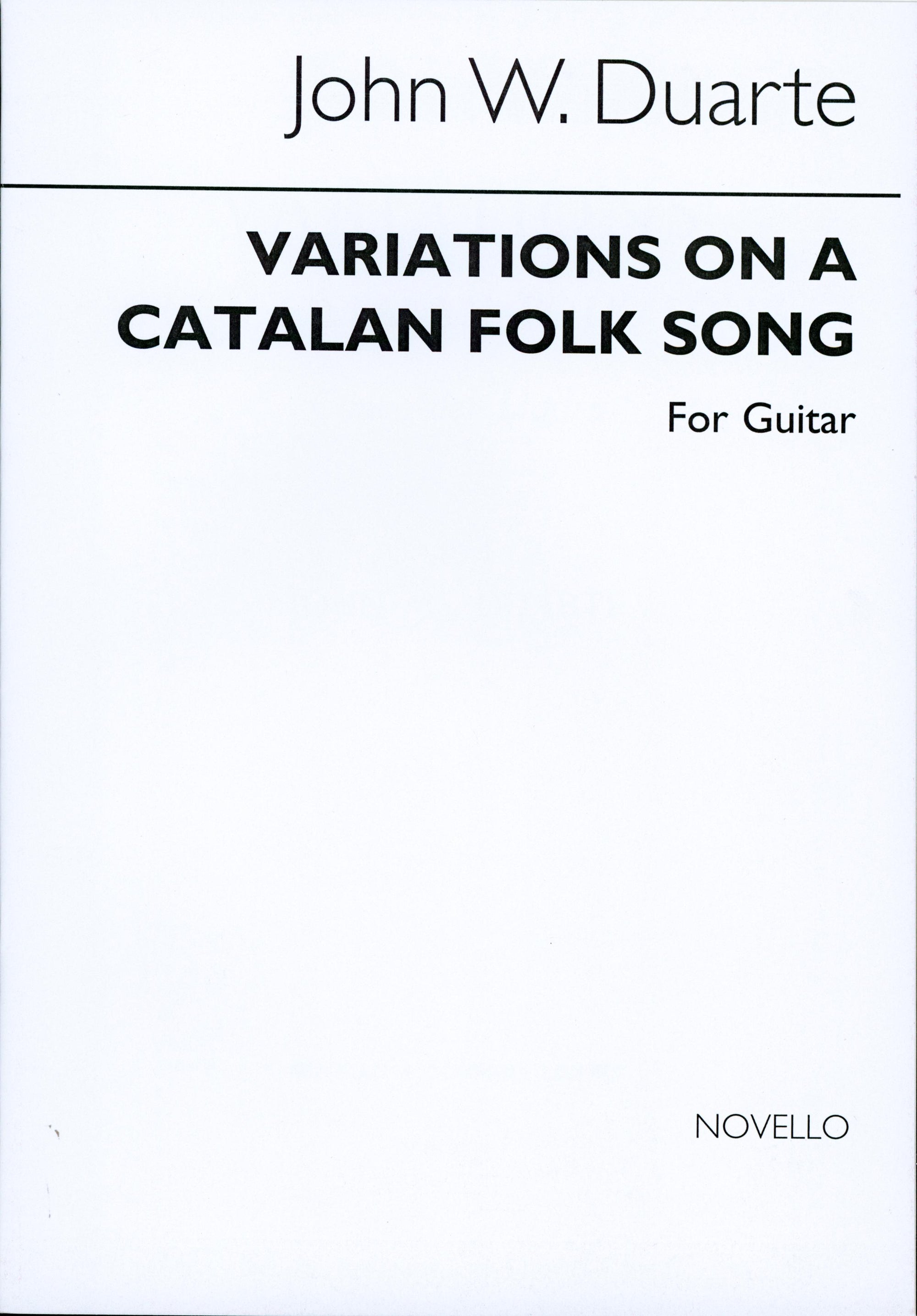 Duarte: Variations on a Catalan Folksong, Op. 25