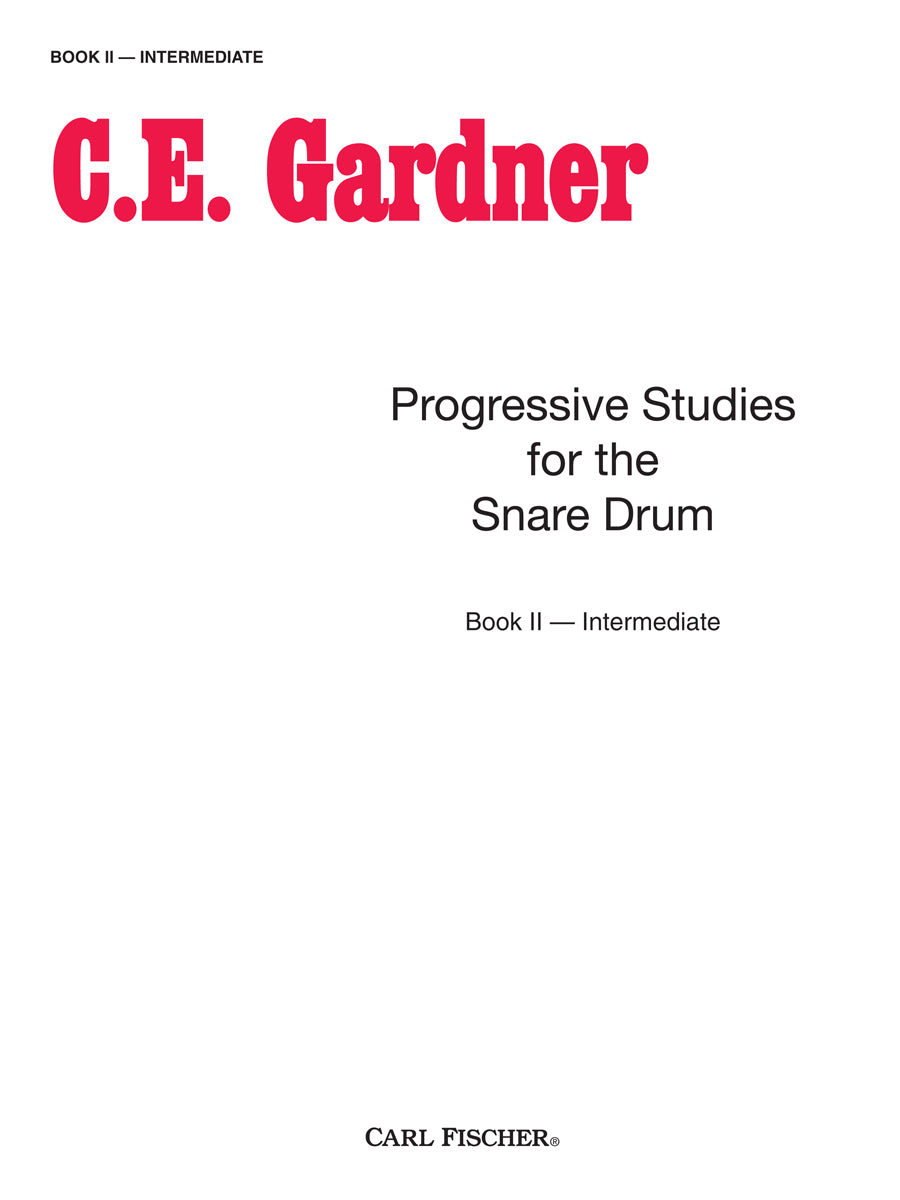 Gardner: Progressive Studies for The Snare Drum - Book 2 (Intermediate)
