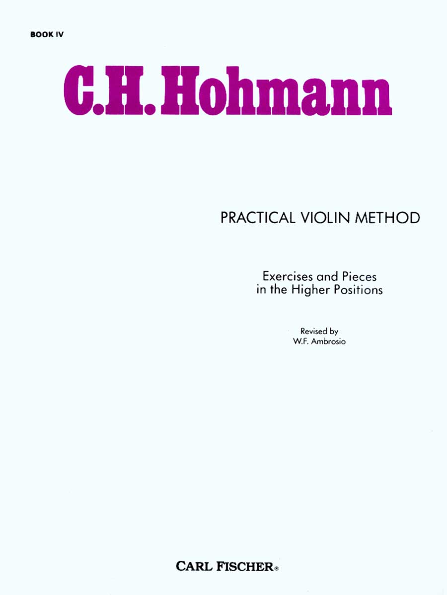 Hohmann: Practical Violin Method - Book 4