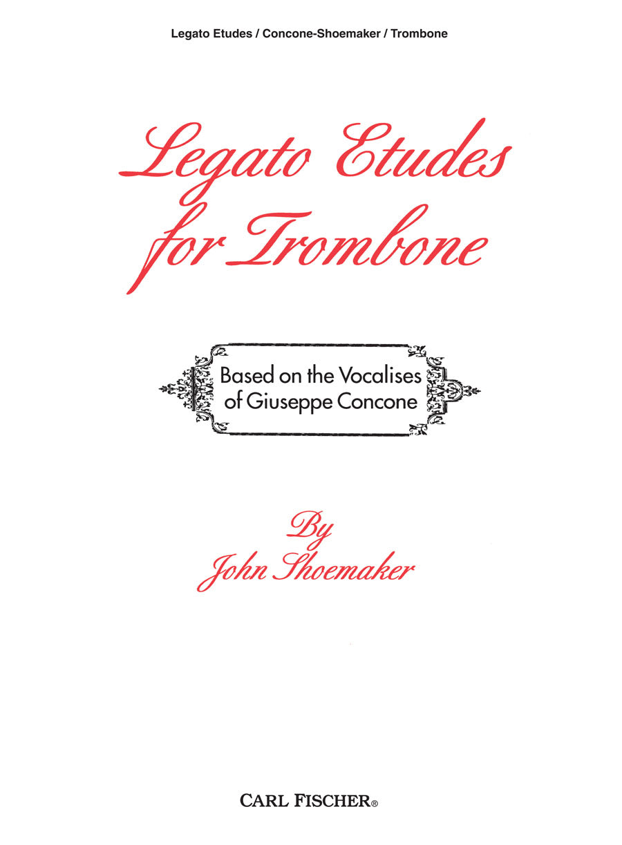 Shoemaker: Legato Etudes for Trombone