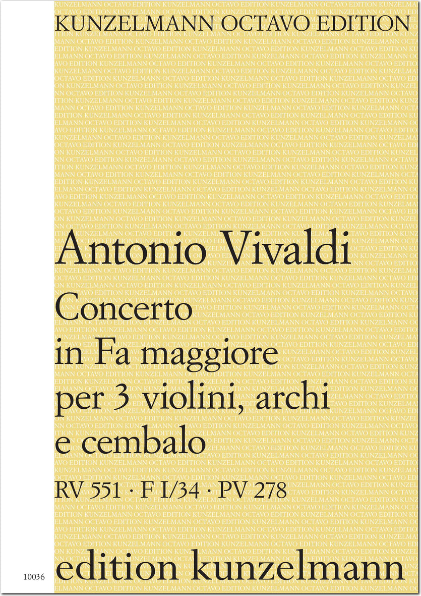 Vivaldi: Concerto for 3 Violins, RV 551