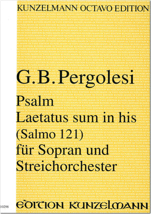 Pergolesi: Laetatus sum in his (Psalm 121)