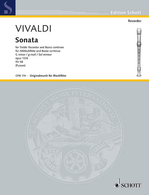 Vivaldi: Recorder Sonata in G Minor, RV 58, Op. 13, No. 6