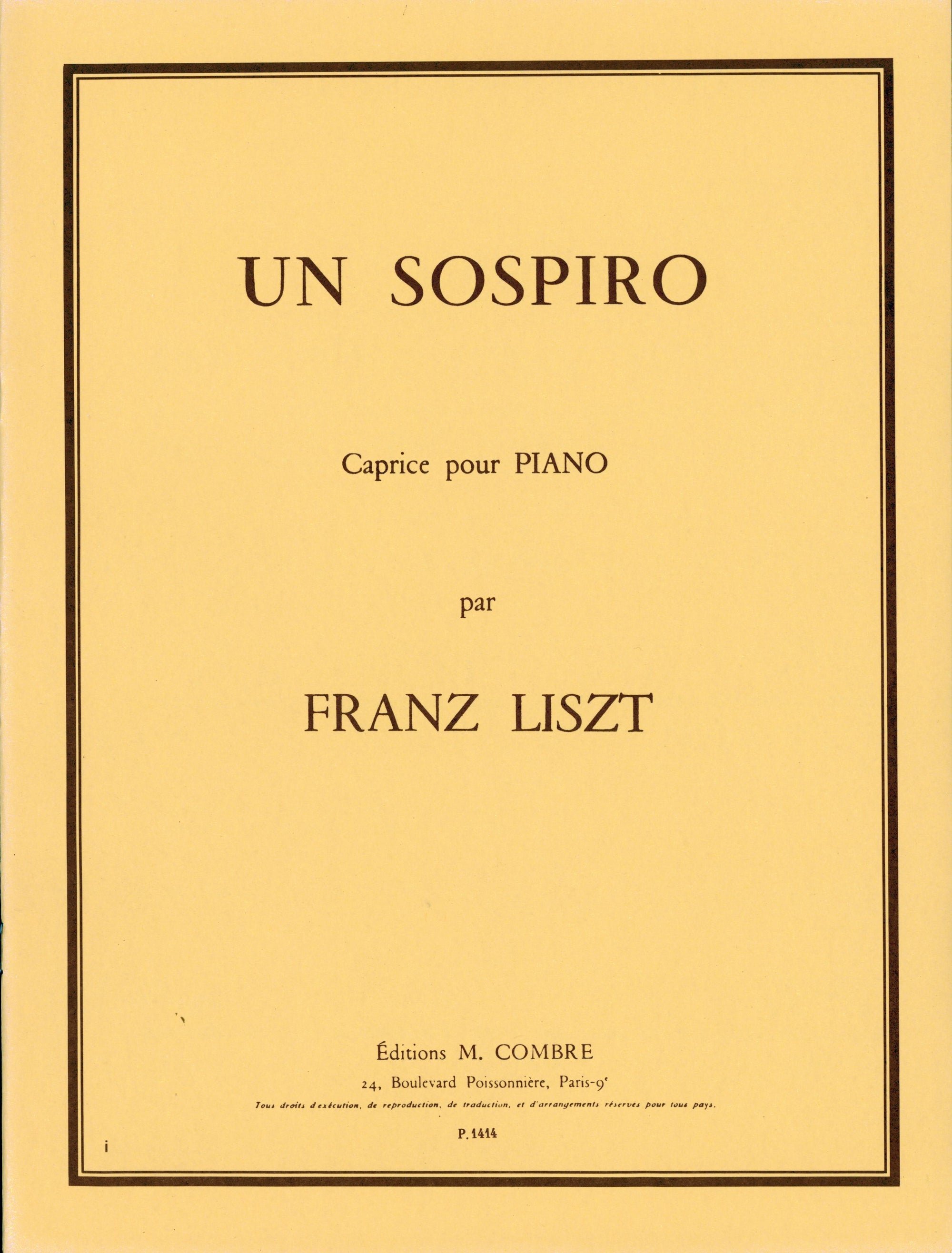 Liszt: Un sospiro, S. 144, No. 3