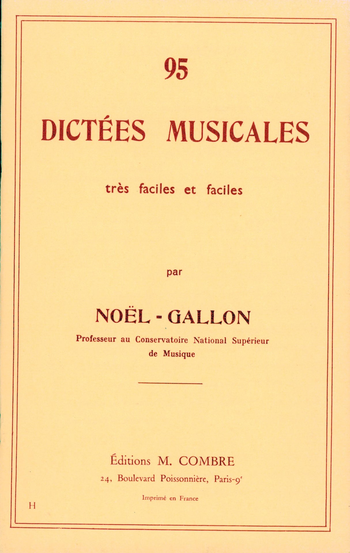 Gallon: 95 Very Easy & Easy Musical Dictations