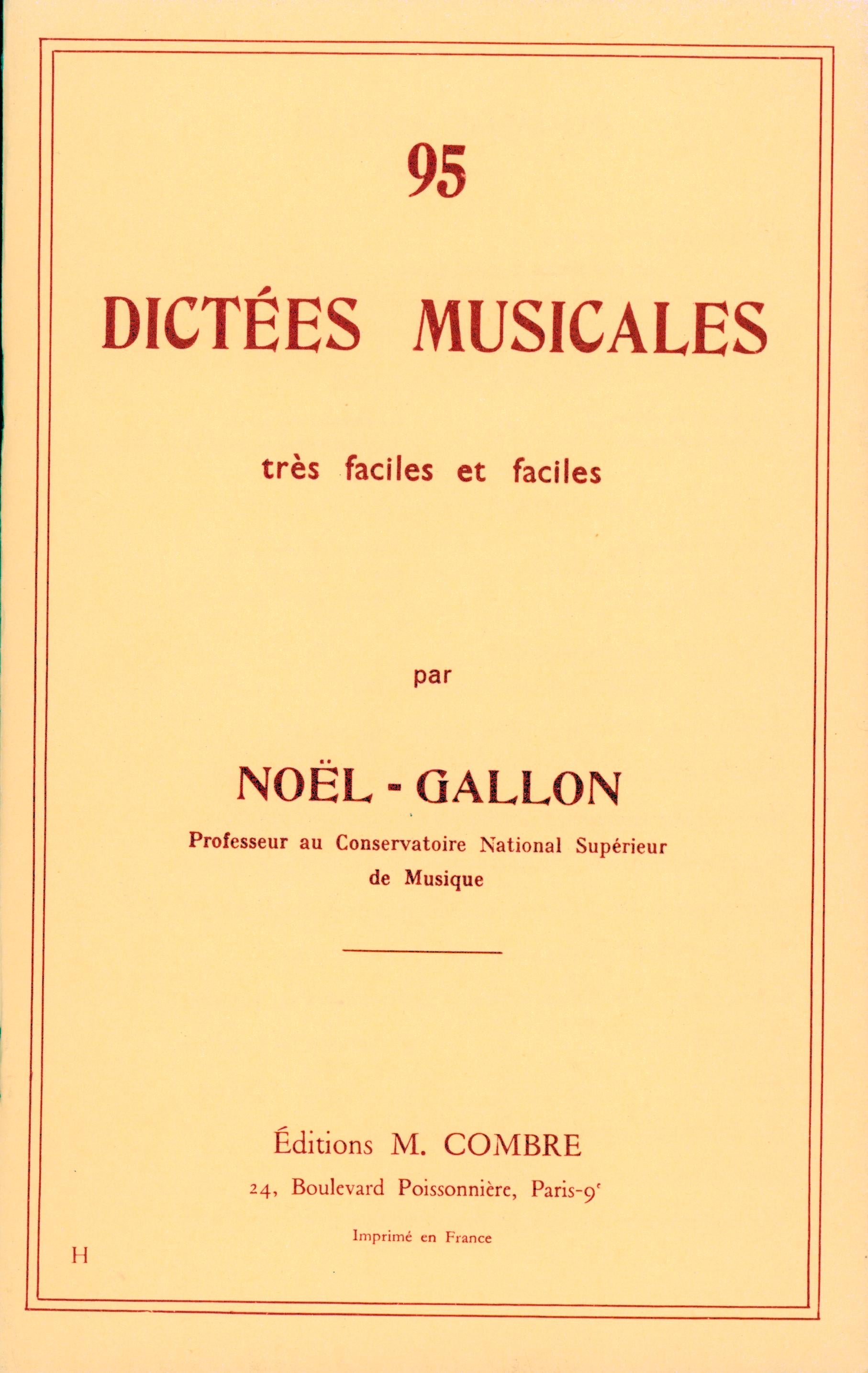 Gallon: 95 Very Easy & Easy Musical Dictations