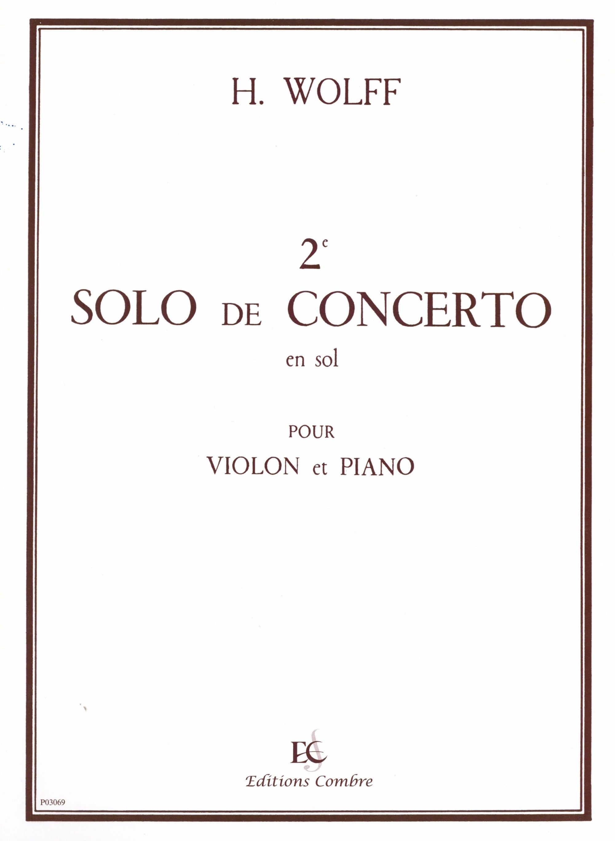 Wolff: Solo de concerto No. 2 en Sol