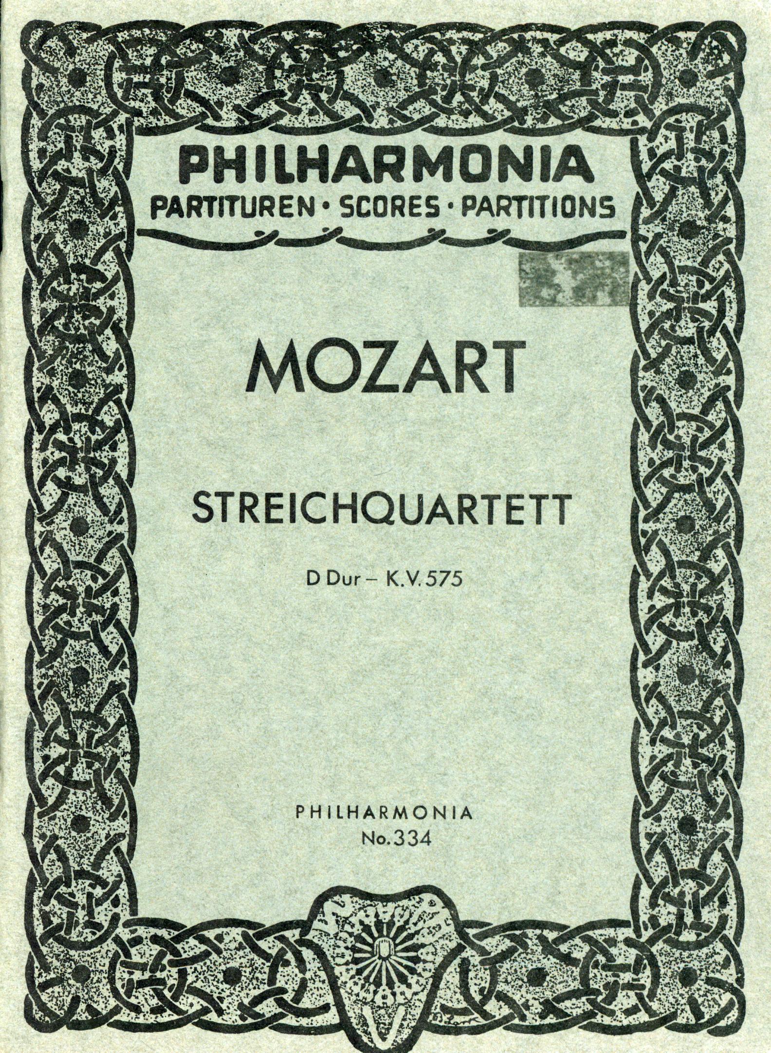 Mozart: String Quartet in D Major, K. 575