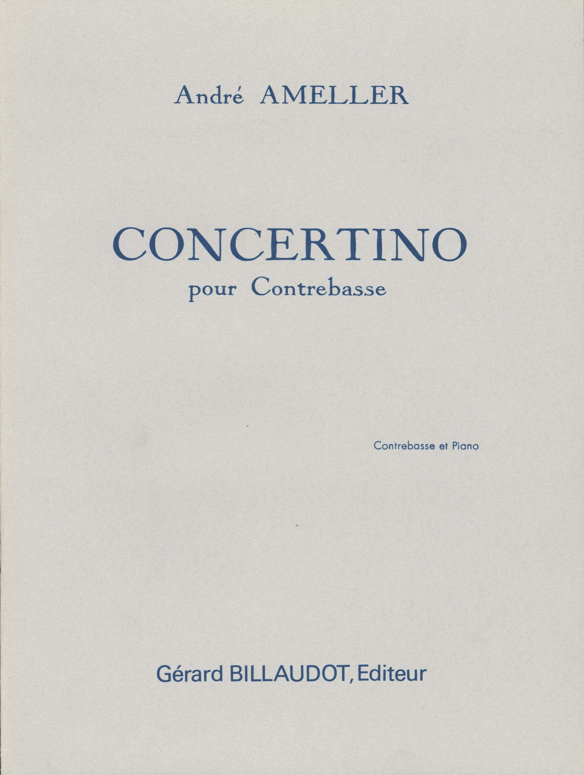 Amellér: Concertino for Double Bass