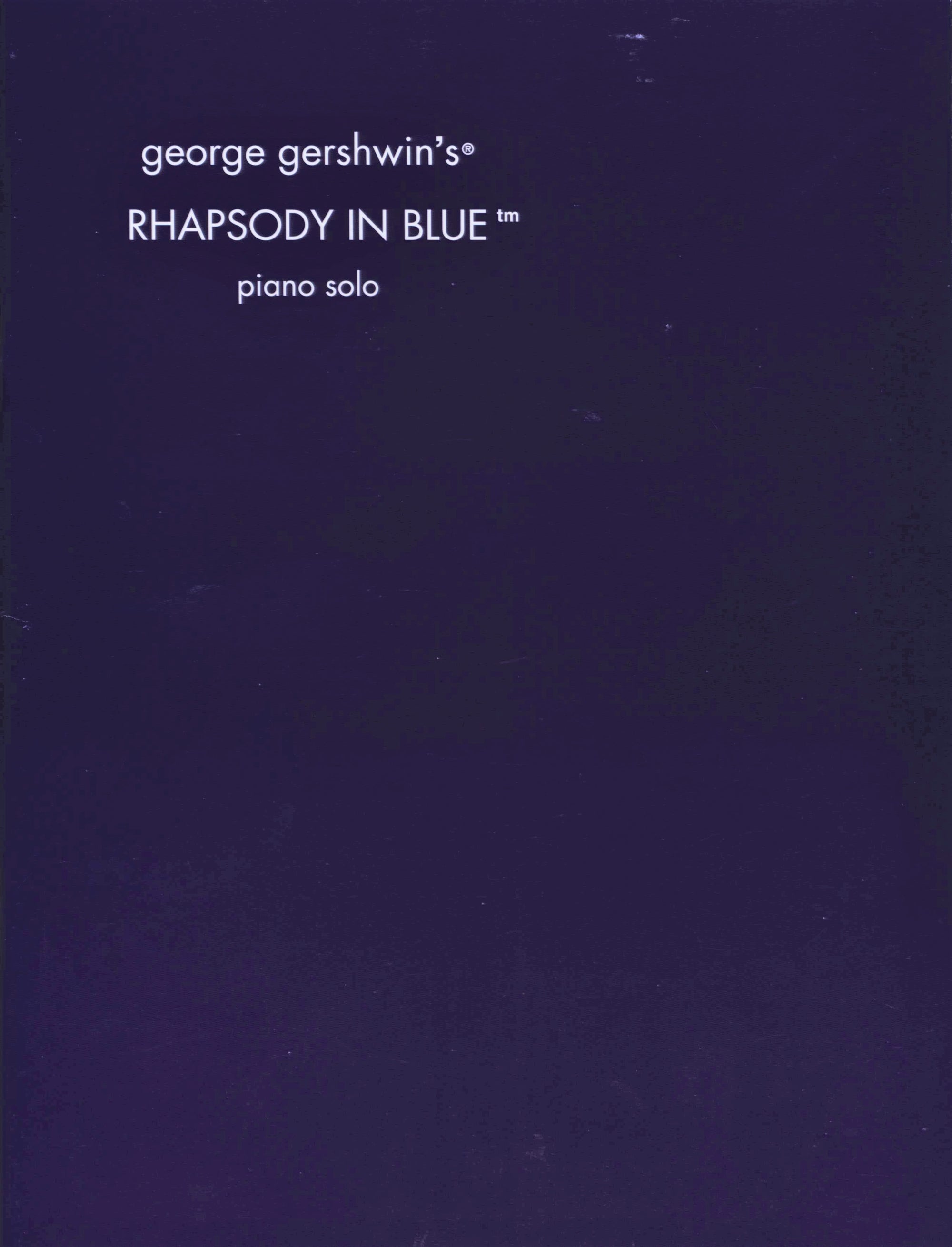 Gershwin: Rhapsody in Blue (Solo Piano)