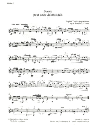 Ysaÿe: Sonata for Two Violins, Op. posth.