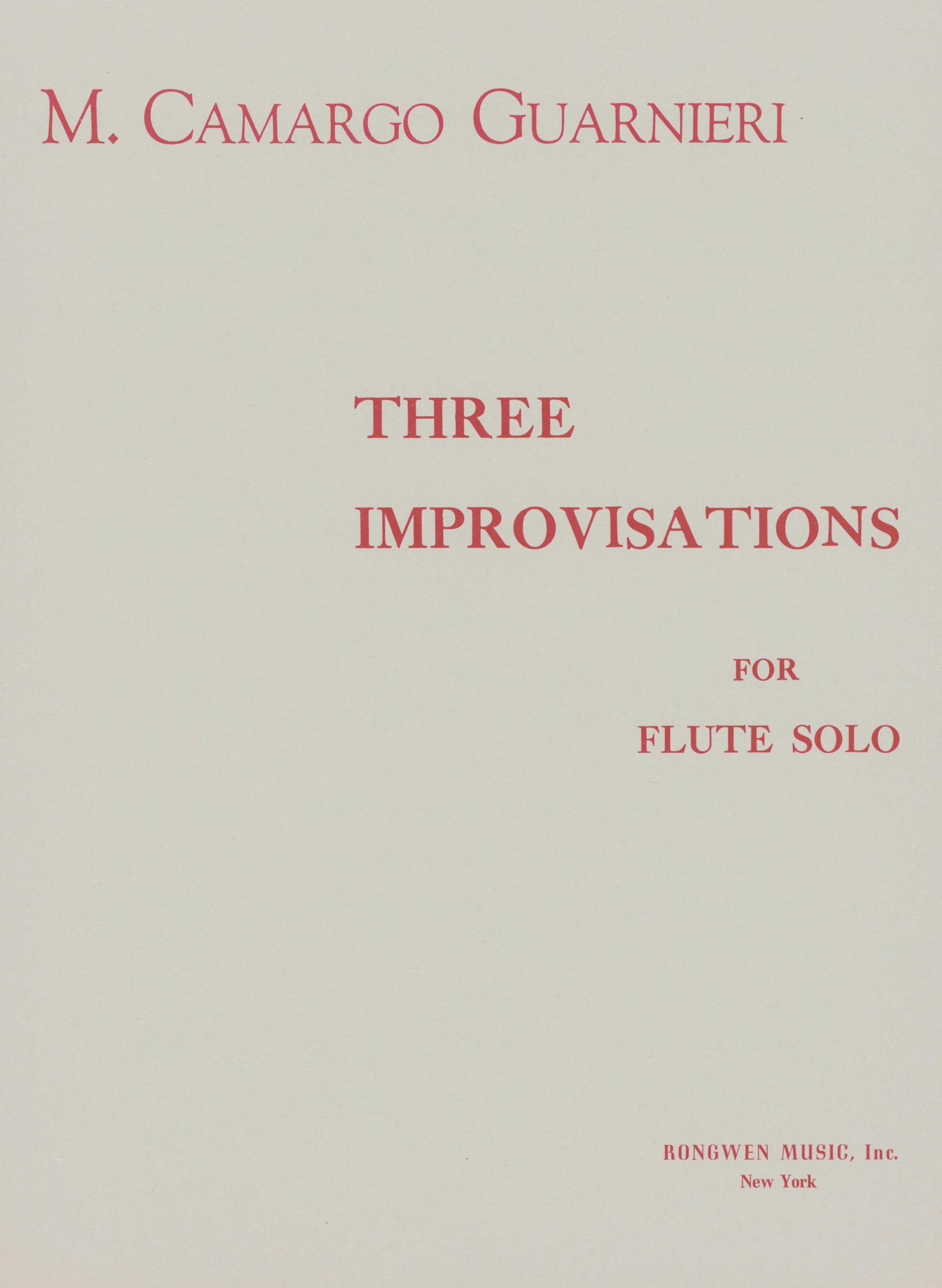 Guarnieri: 3 Improvisations for Solo Flute