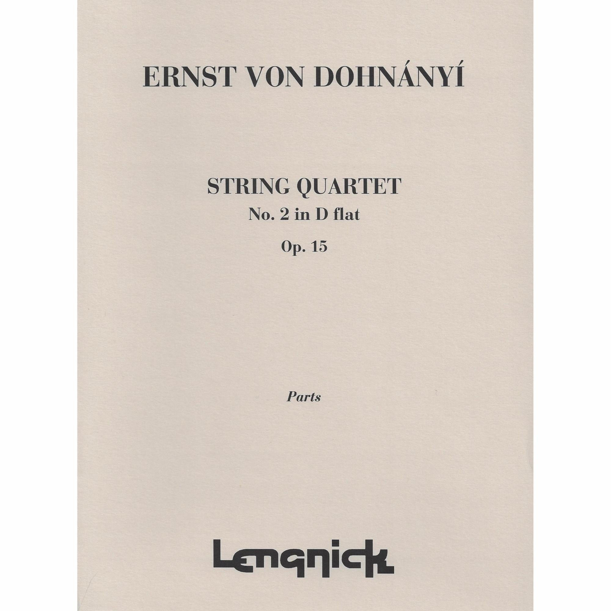 Dohnányi: String Quartet No. 2 in D-flat Major, Op. 15
