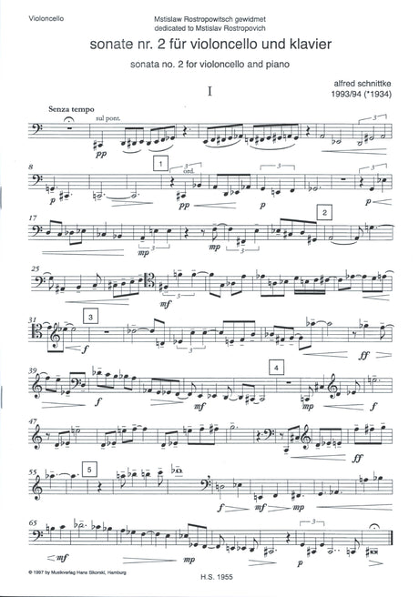 Schnittke: Cello Sonata No. 2 and Improvisation for Solo Cello