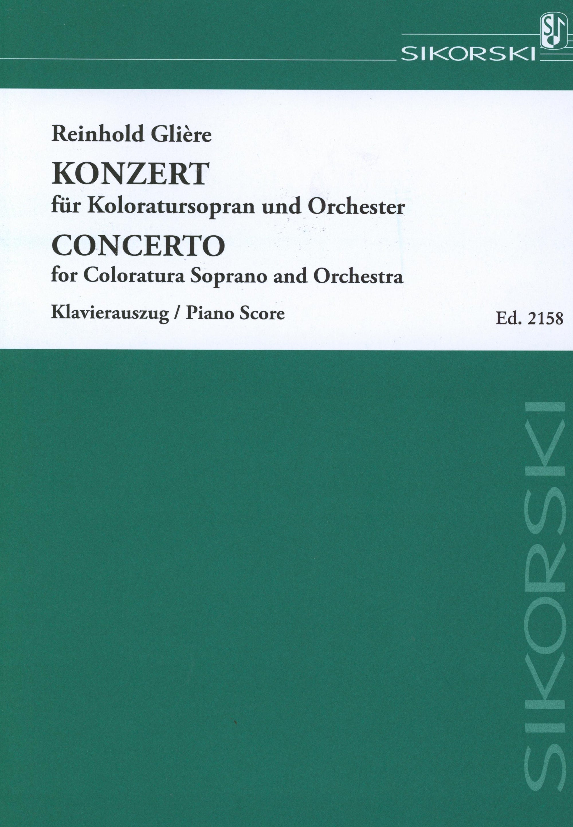 Glière: Concerto for Coloratura Soprano & Orchestra