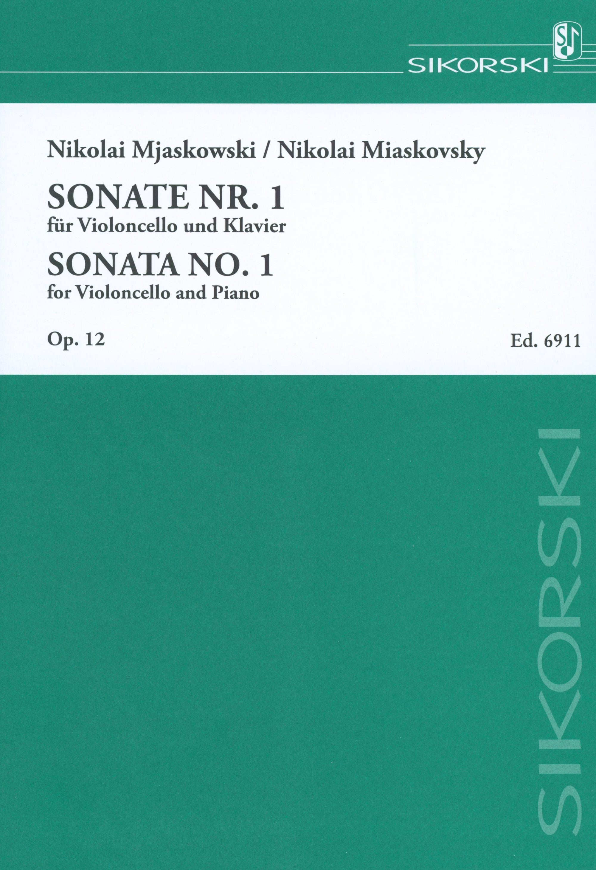 Myaskovsky: Cello Sonata No. 1, Op. 12