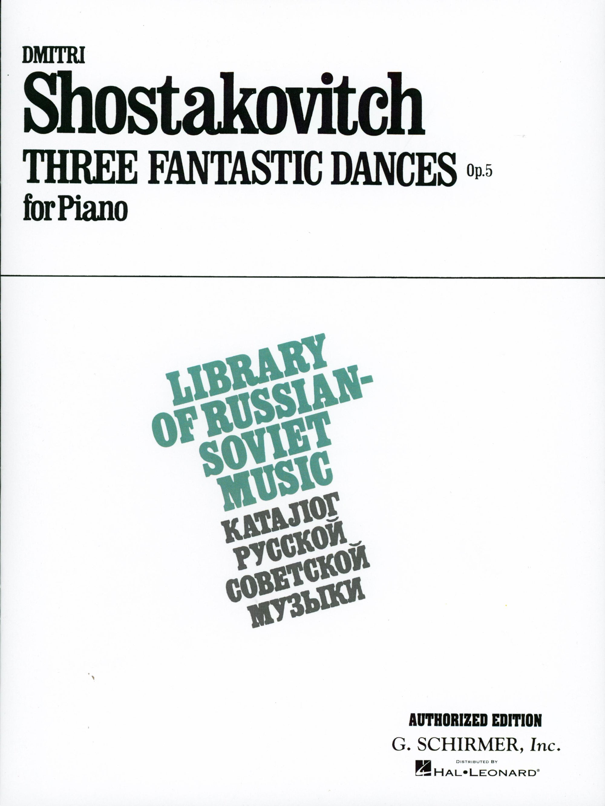 Shostakovich: 3 Fantastic Dances, Op. 5