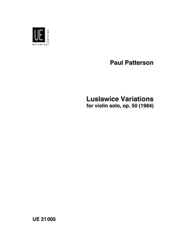 Patterson: Luslawice Variations, Op. 50