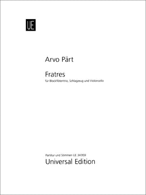 Pärt: Fratres (for recorder trio, percussion, and cello/viola da gamba)