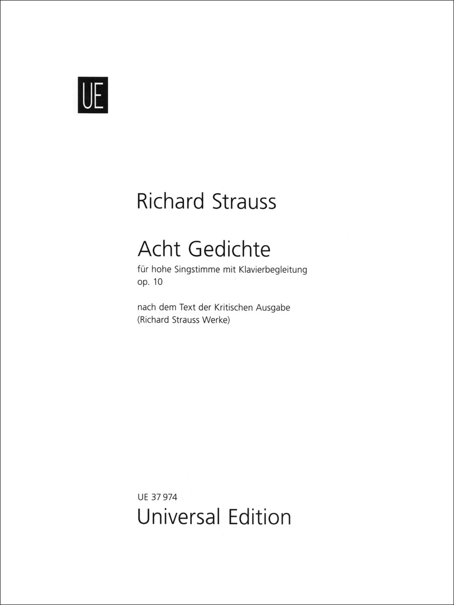 Strauss: 8 Gedichte aus "Letzte Blätter", TrV 141, Op. 10