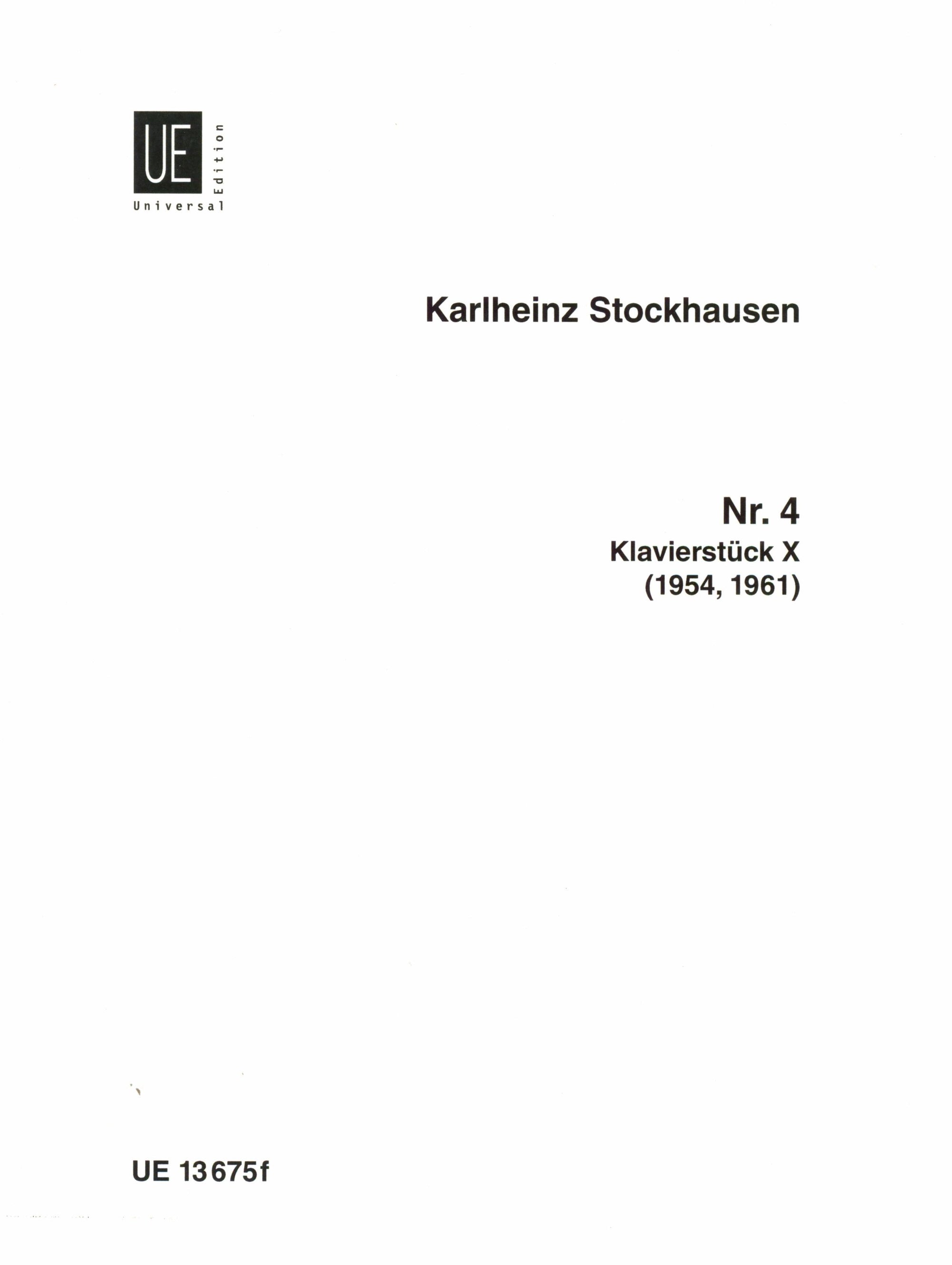 Stockhausen: Klavierstück X