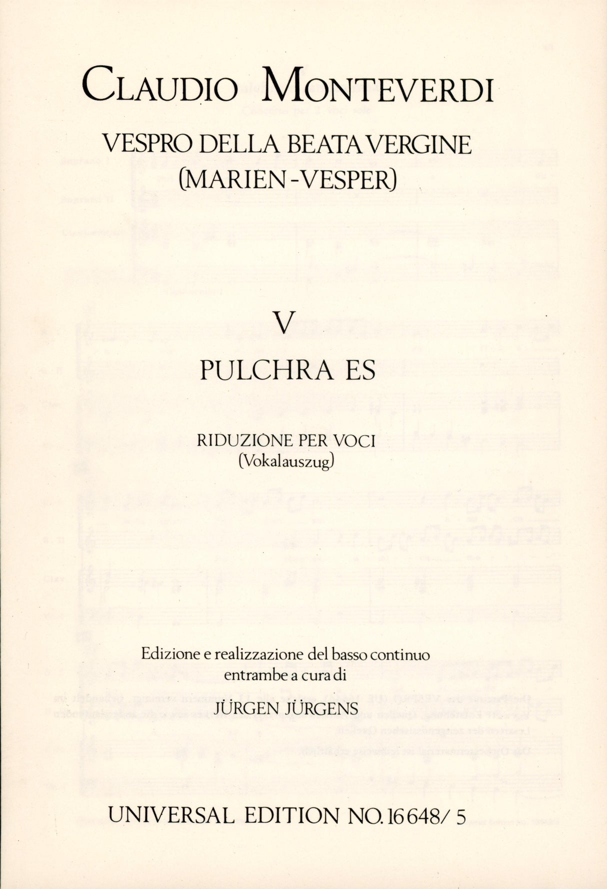 Monteverdi: Pulchra es