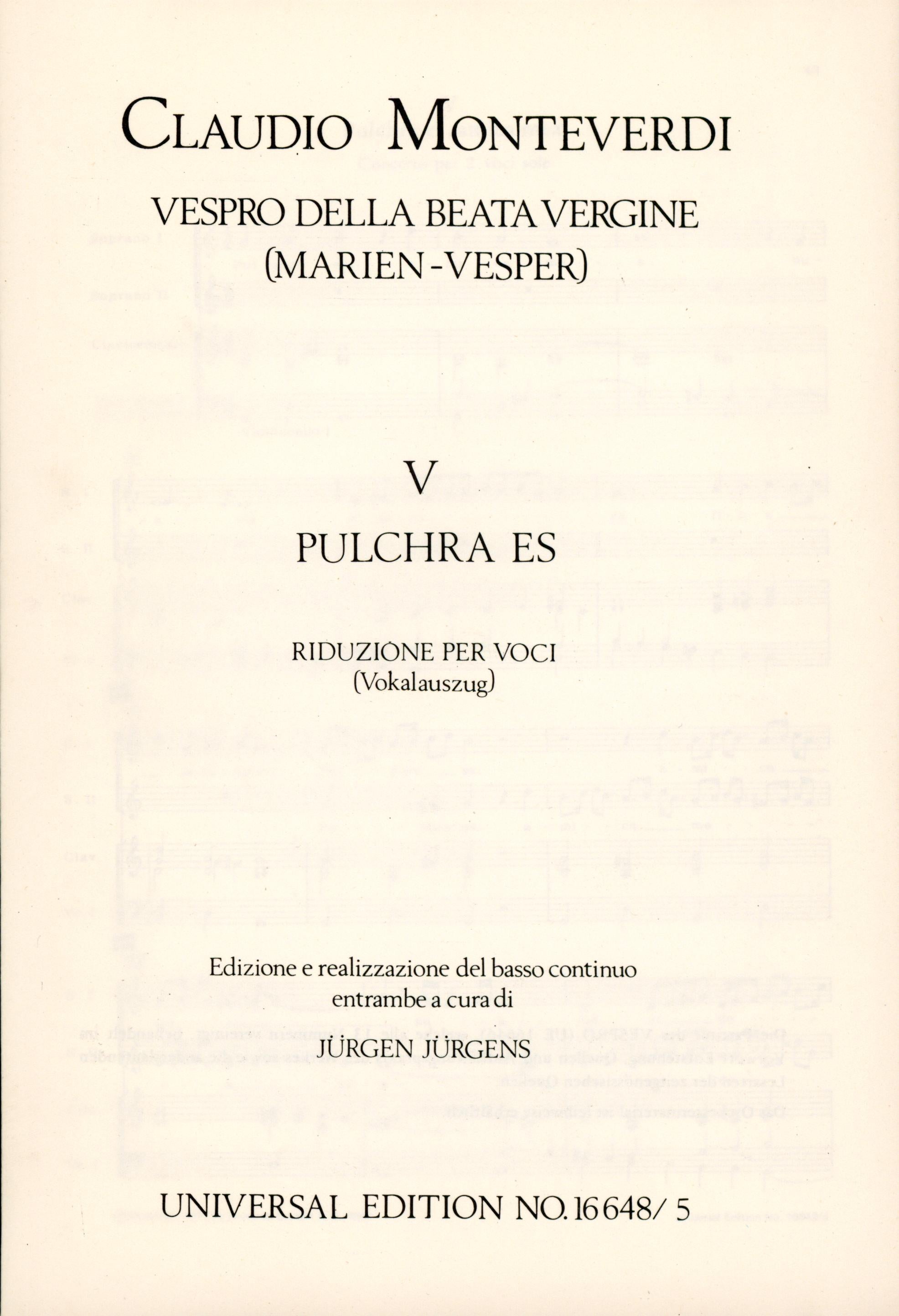 Monteverdi: Pulchra es