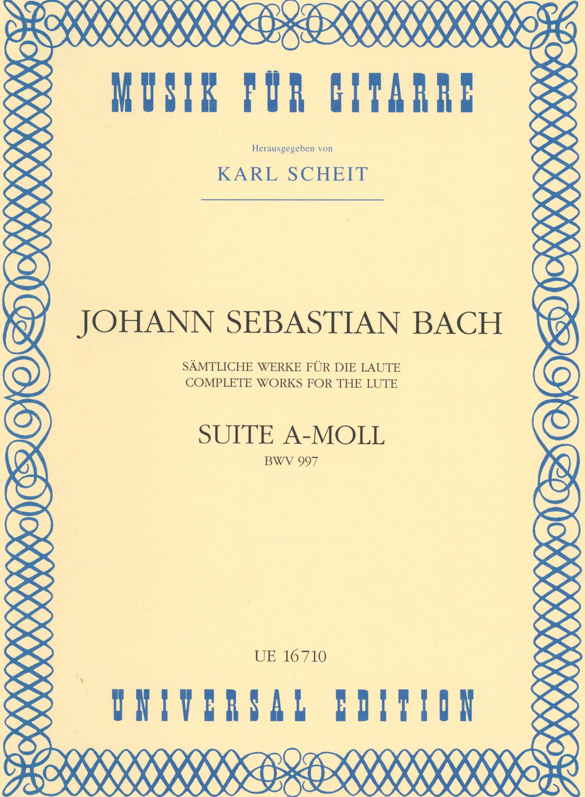Bach: Suite, BWV 997 (arr. for guitar)