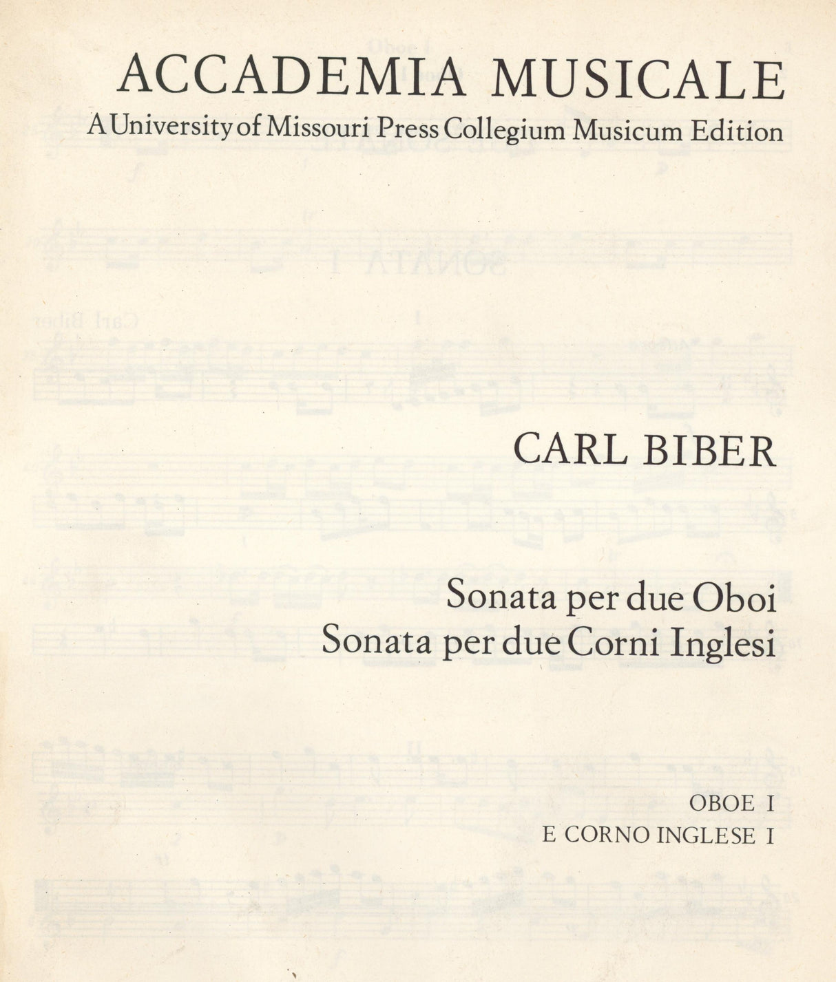 Biber: Sonata No. 1 for 2 Oboes, Sonata No. 2 for 2 English Horns