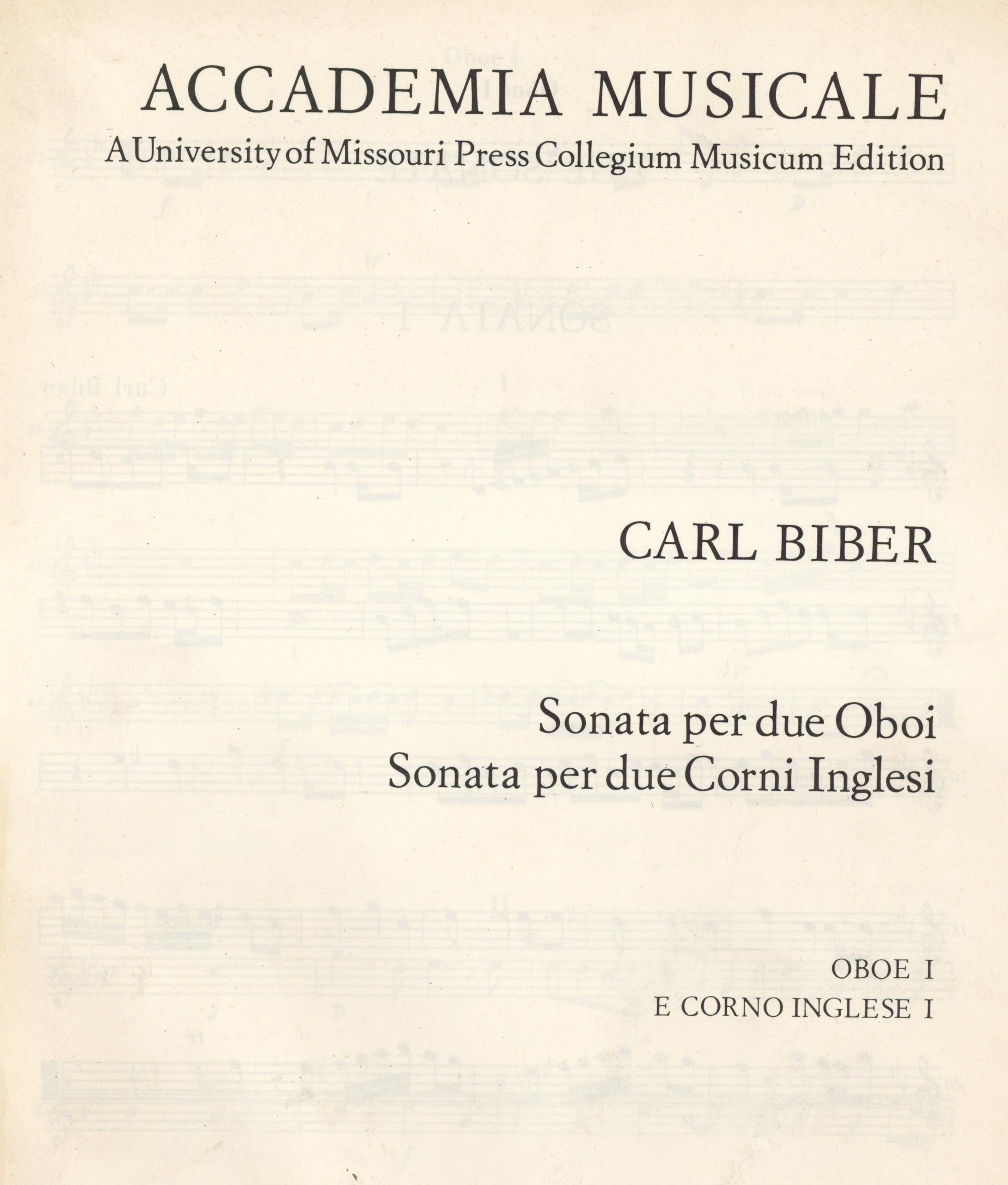Biber: Sonata No. 1 for 2 Oboes, Sonata No. 2 for 2 English Horns