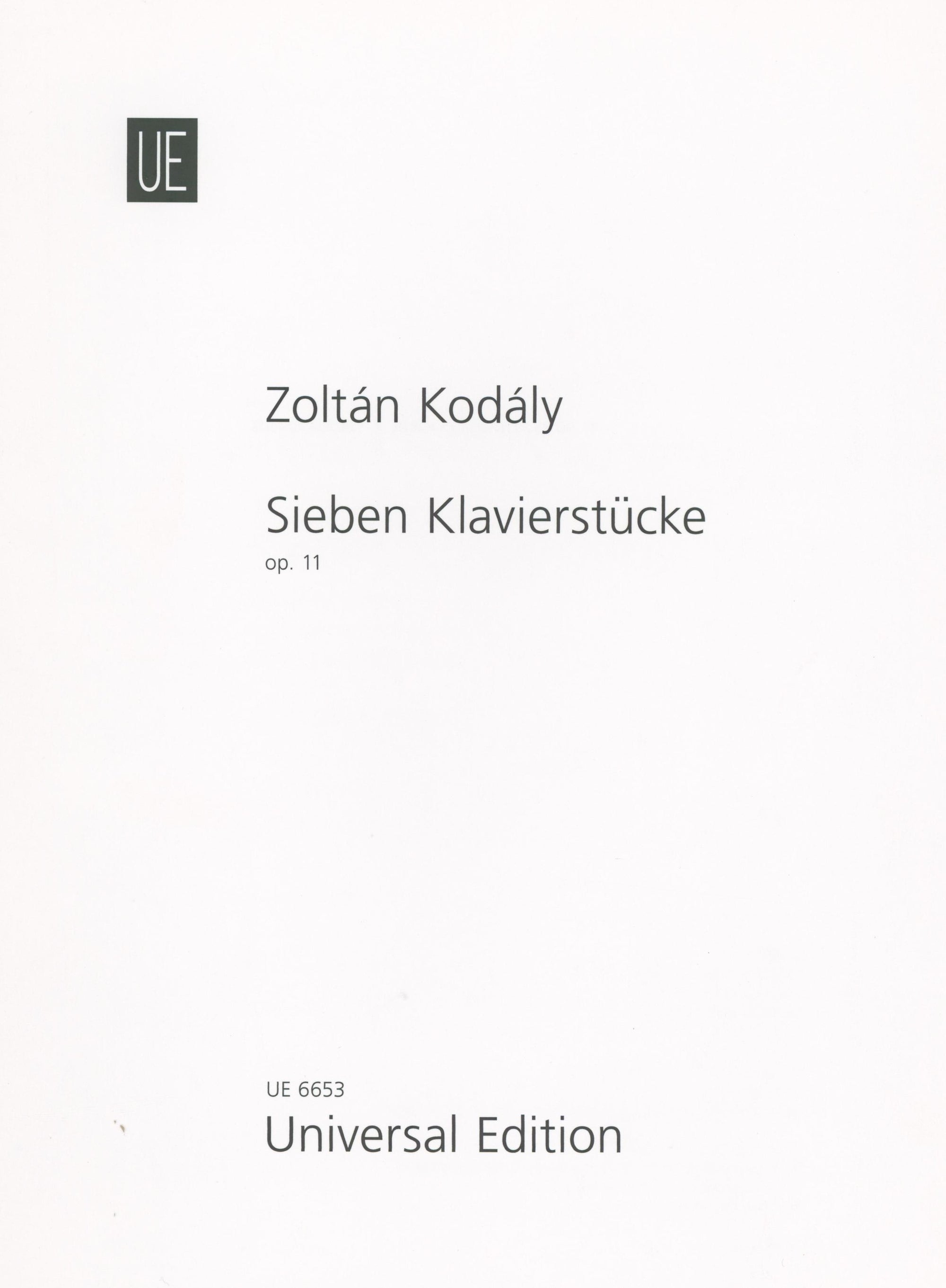 Kodály: 7 Piano Pieces, Op. 11