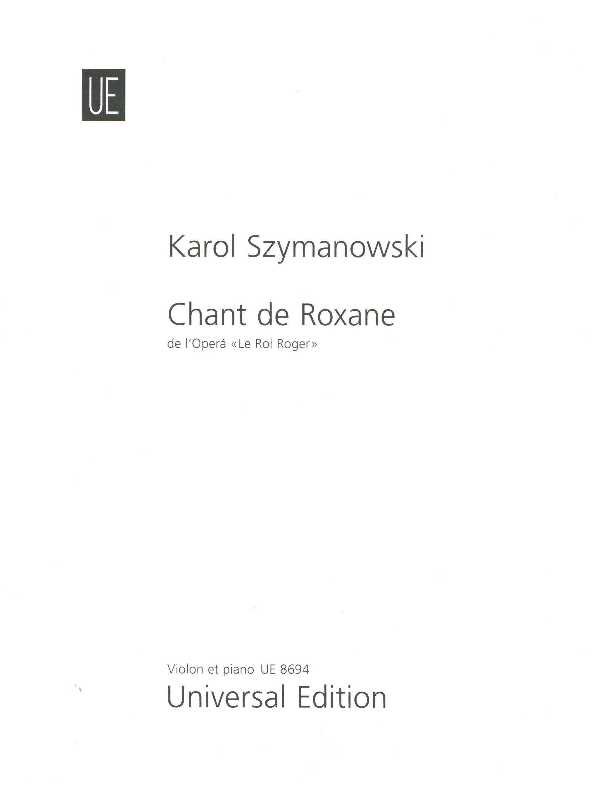 Szymanowski: Chant De Roxane from "King Roger"