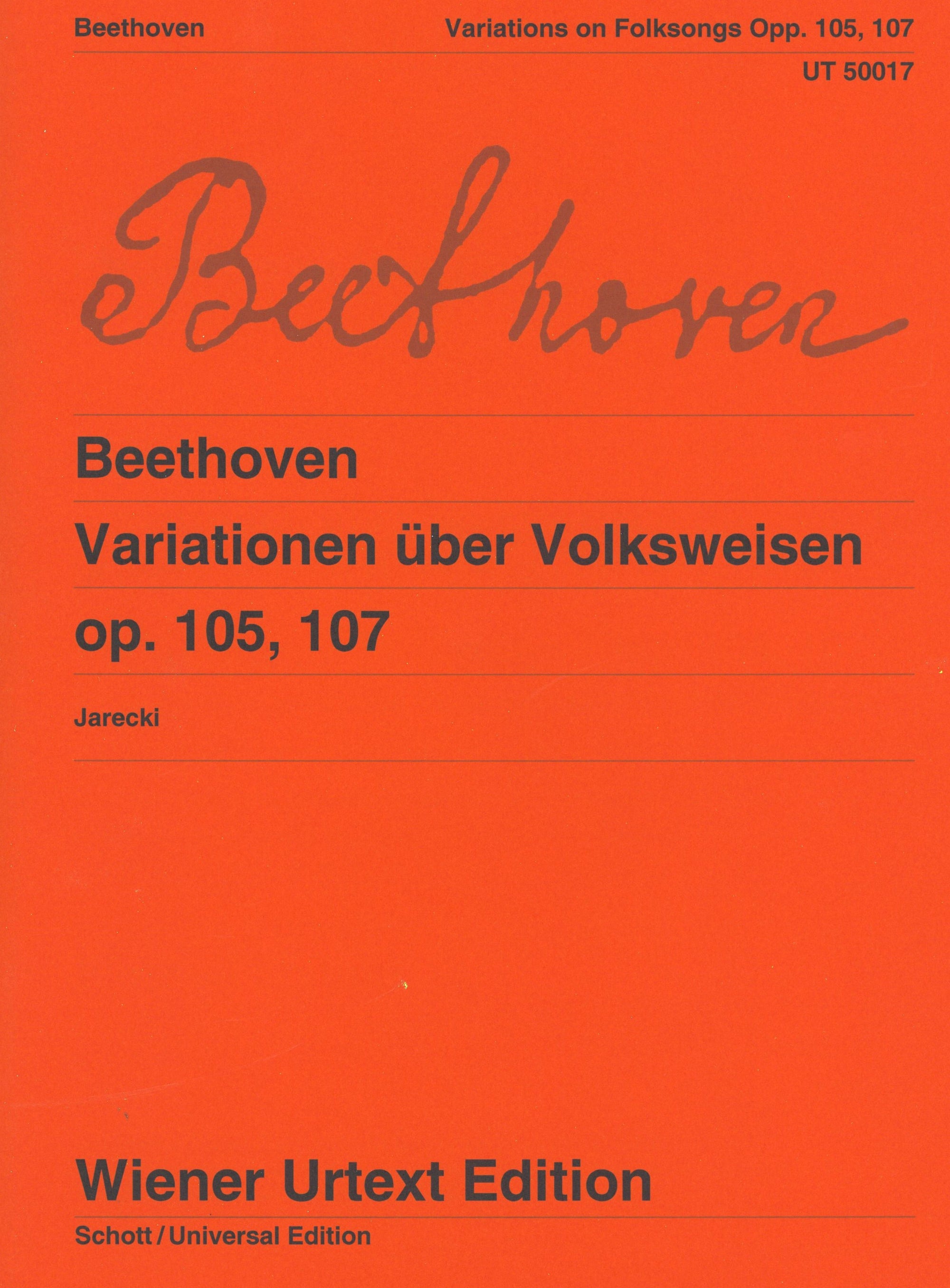 Beethoven: Variations on Folk Songs, Opp. 105 & 107