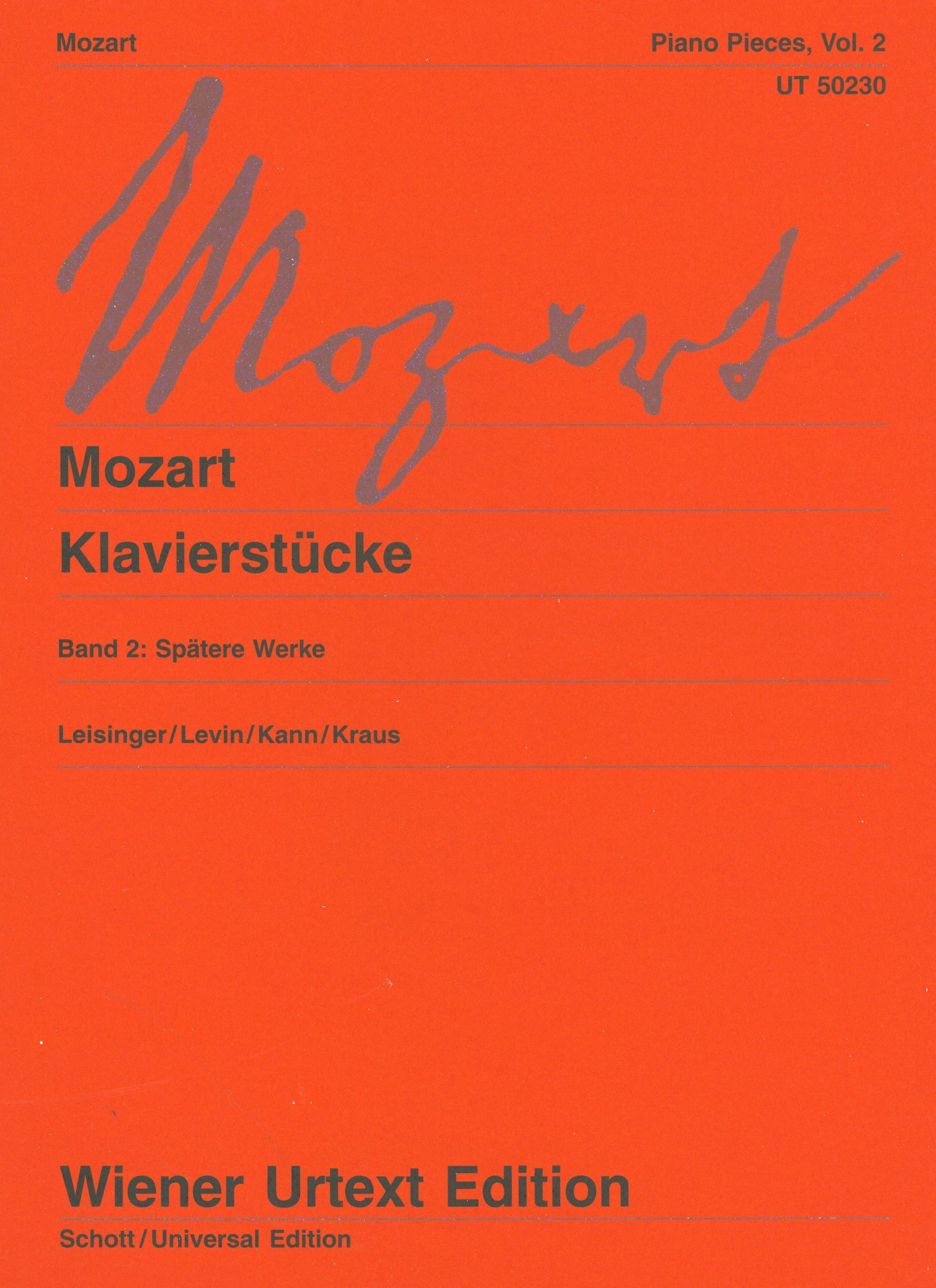 Mozart: Piano Pieces - Volume 2 (Later Works)