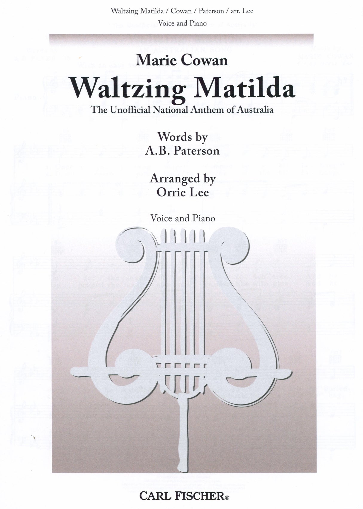 Cowan: Waltzing Matilda (arr. for voice & piano)