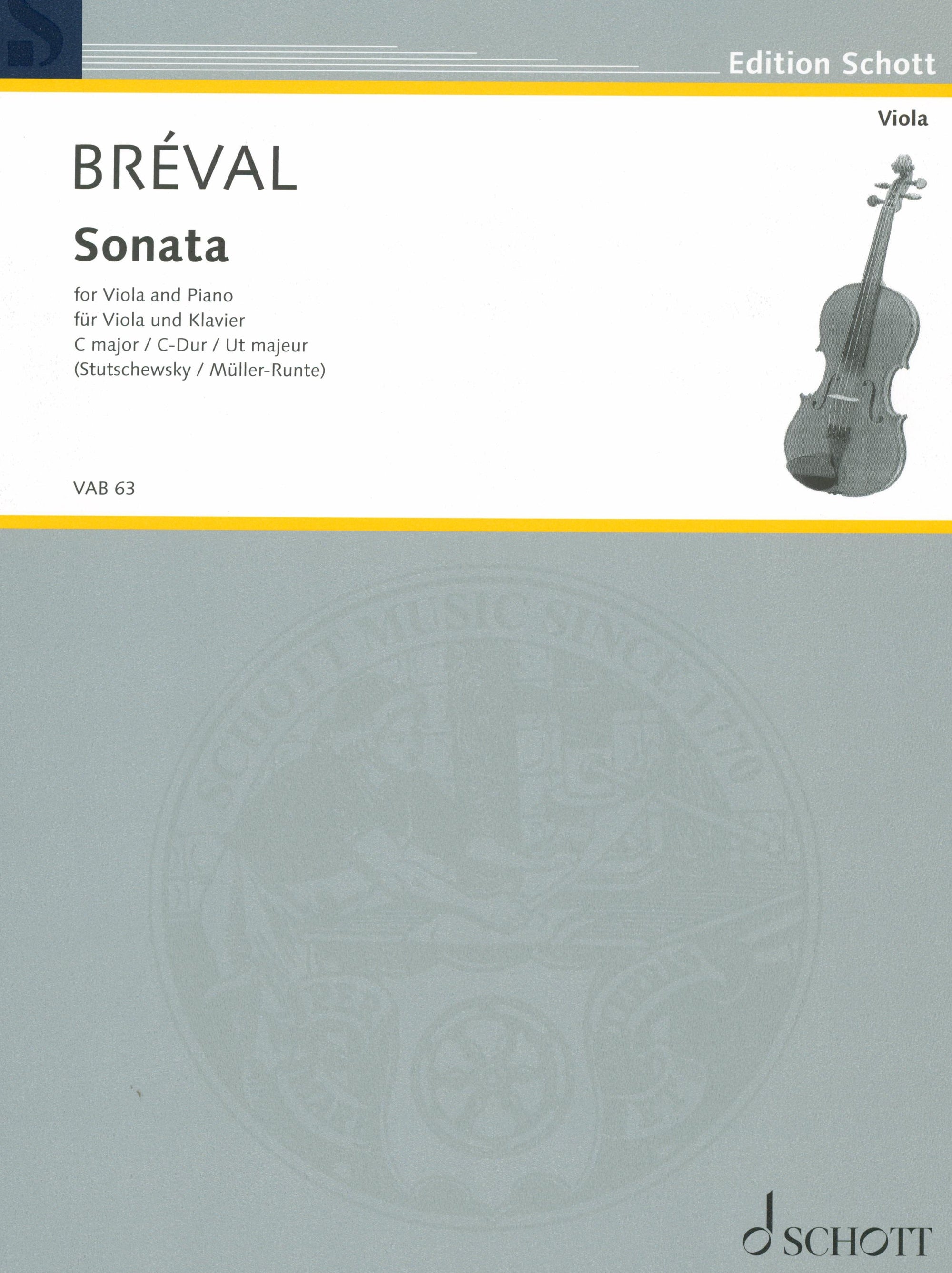 Bréval: Sonata in C Major (arr. for viola & piano)