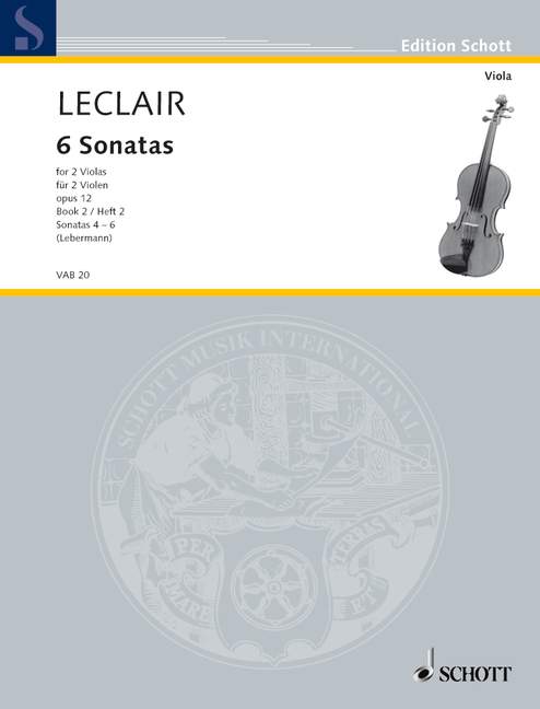 Leclair: Sonatas for 2 VIolas, Op. 12 - Book 2 (Nos. 4-6)