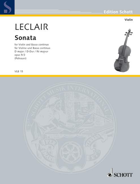 Leclair: Violin Sonata in D Major, Op. 9, No. 3